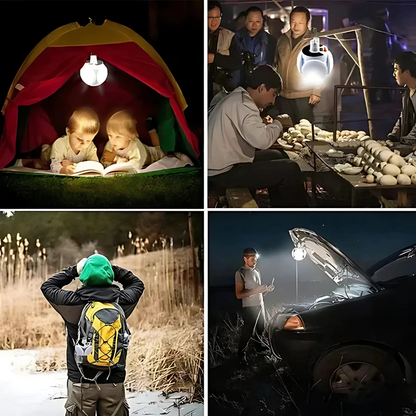 Camping-Solarlampe mit USB-Aufladung und Aufhängehaken