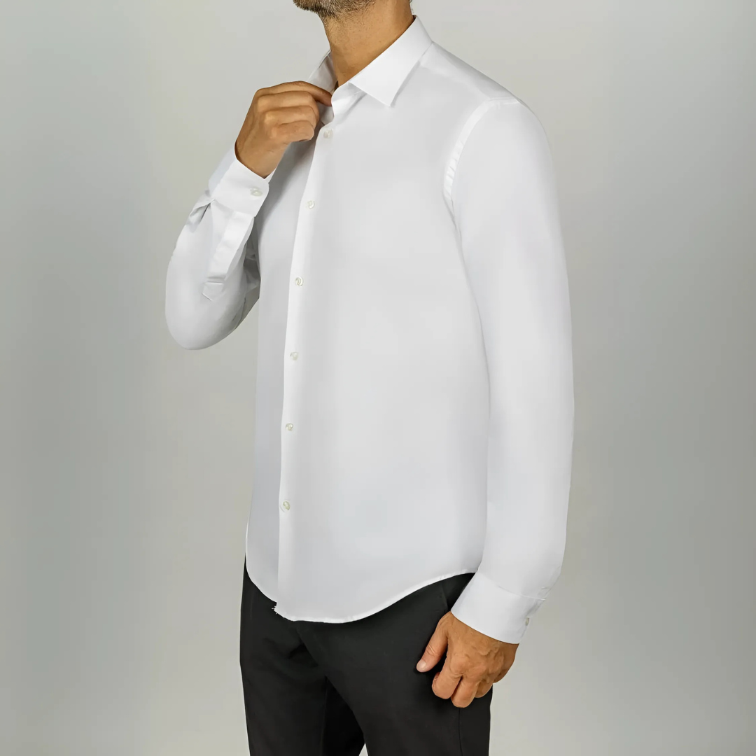 Slim-Fit-Hemd für Männer mit italienischem Kragen