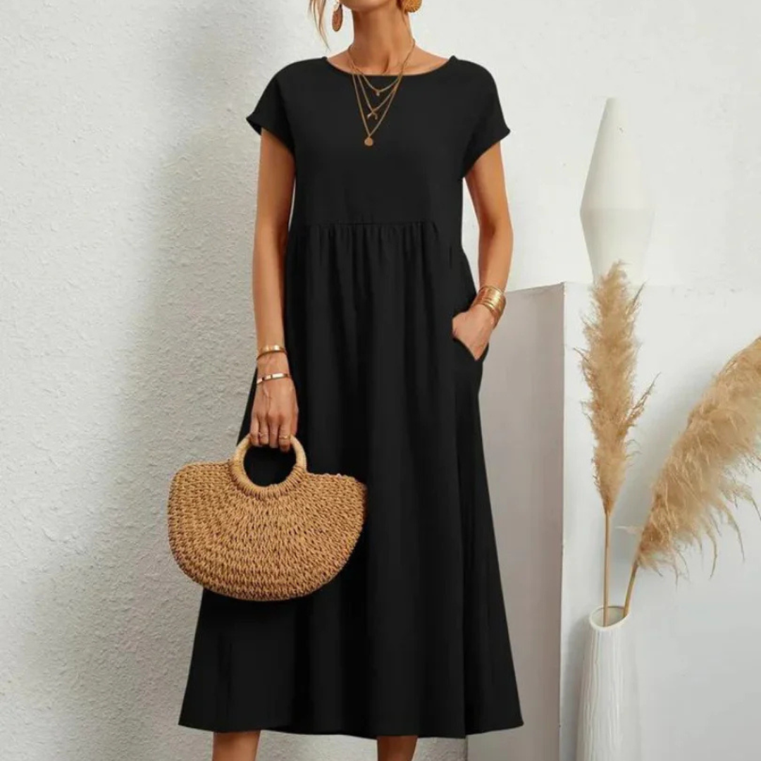 Fließendes Kleid aus Baumwolle