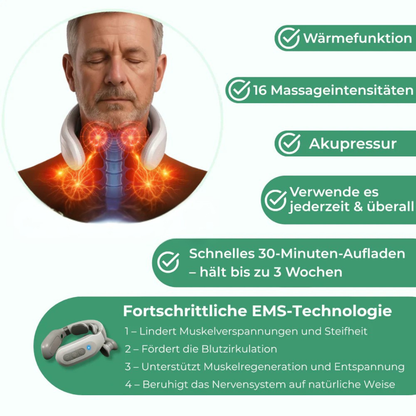 Schmerzlinderndes Gerät für Nacken und Schultern
