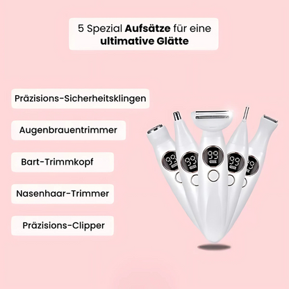 5-in-1 Haarentferner - Glatte Haut ohne Schnitte