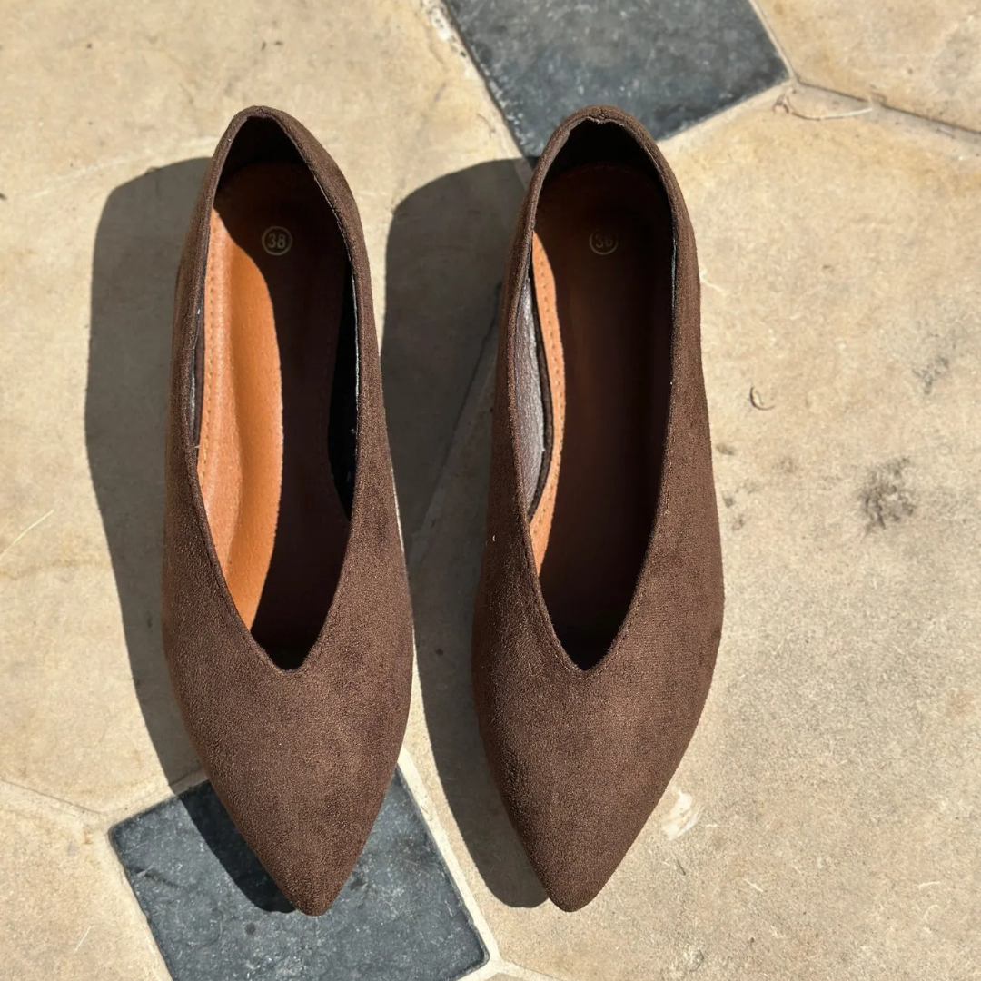 Elegante Wildlederballerinas