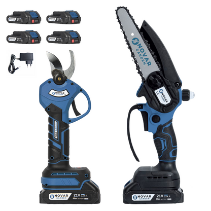 NovarGarden® Müheloses Schneiden Pack NG2 - Inkl. Koffer & 4 Batterien