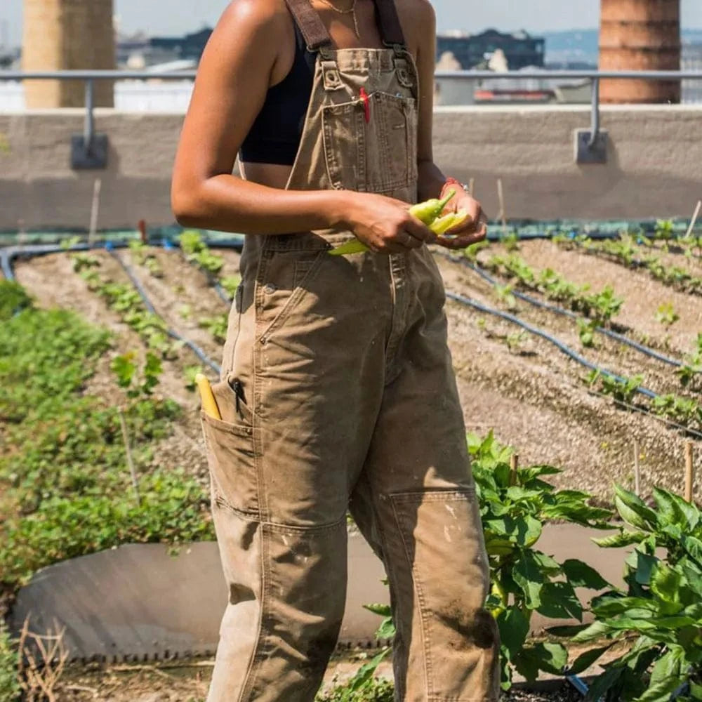 Unisex-Latzhose für die Gartenarbeit aus Leinen