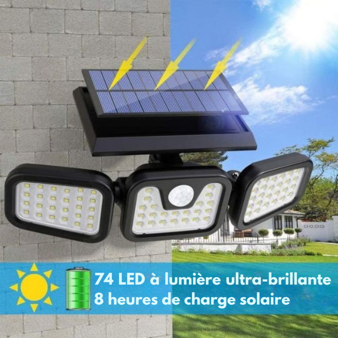 Solar-Außenwandleuchte mit Bewegungsmelder