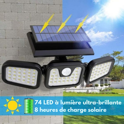 Solar-Außenwandleuchte mit Bewegungsmelder