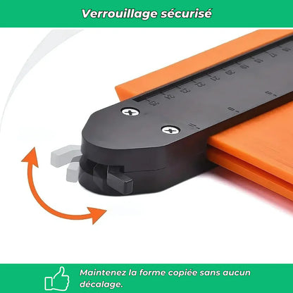25 cm Konturenlehre mit Verriegelung - Messwerkzeug für präzise Schnitte