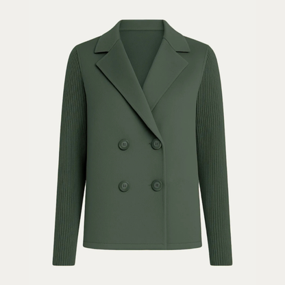 Eleganter Blazer mit gestrickten Ärmeln