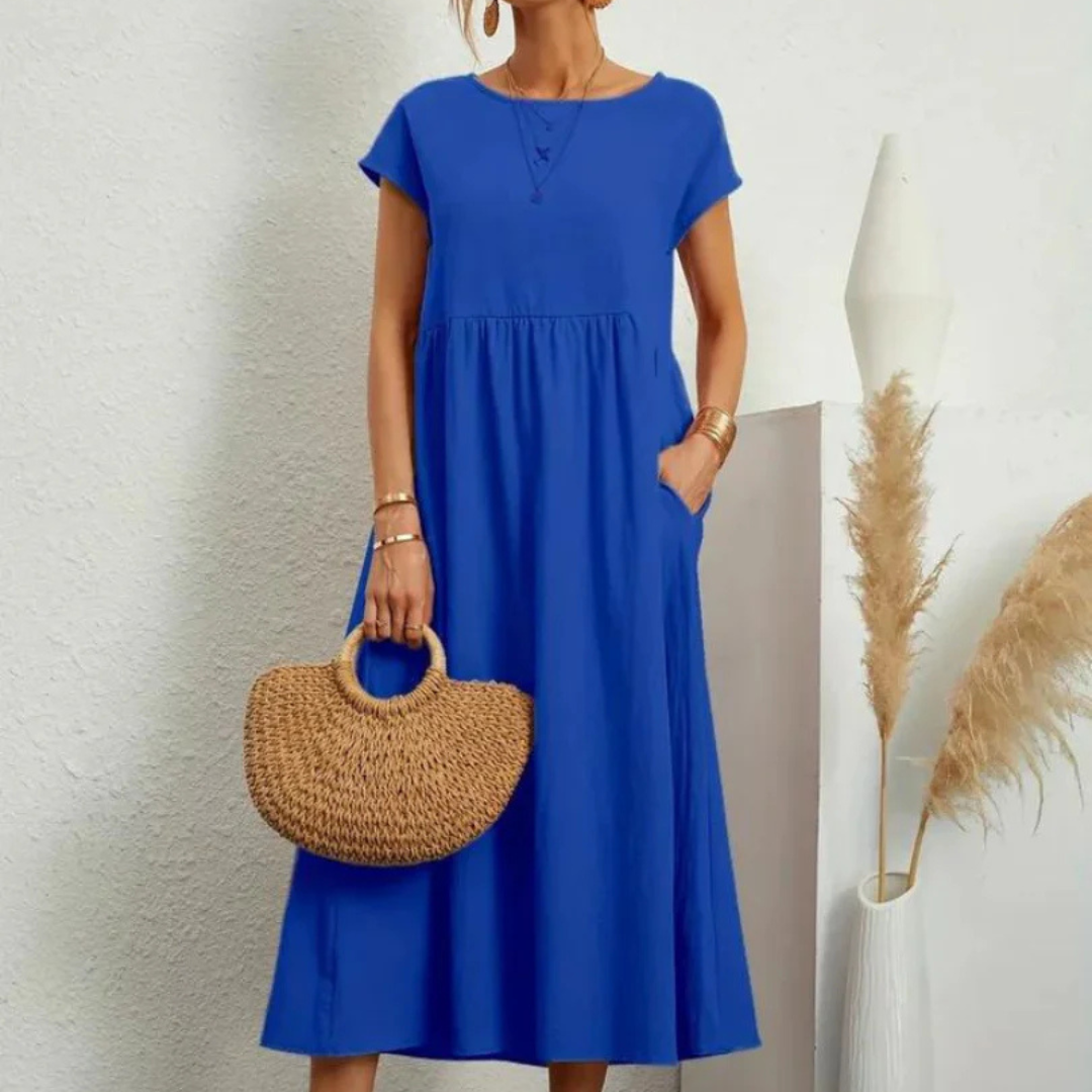 Fließendes Kleid aus Baumwolle