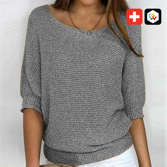 Leichter, weicher Pullover mit Puffärmeln