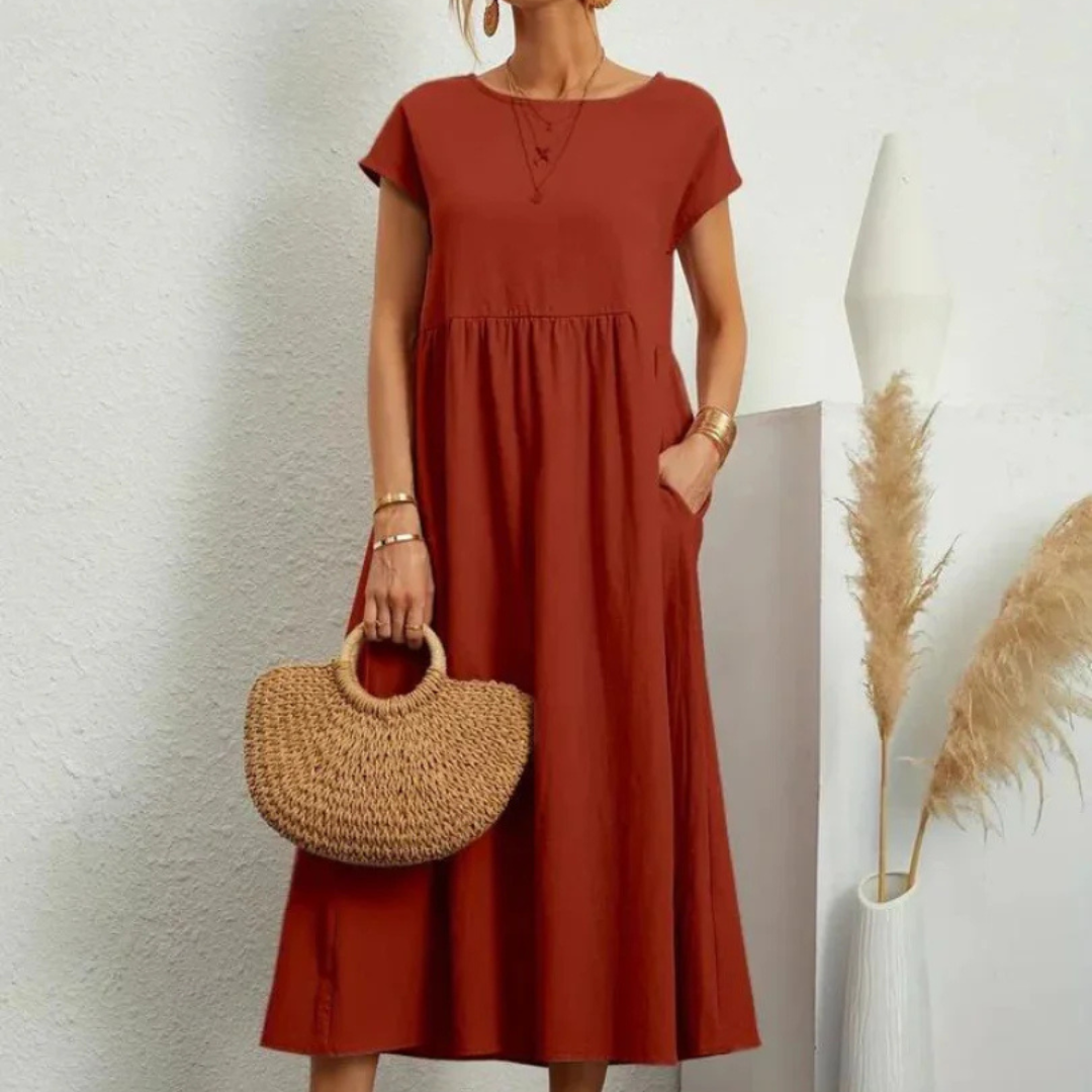 Fließendes Kleid aus Baumwolle