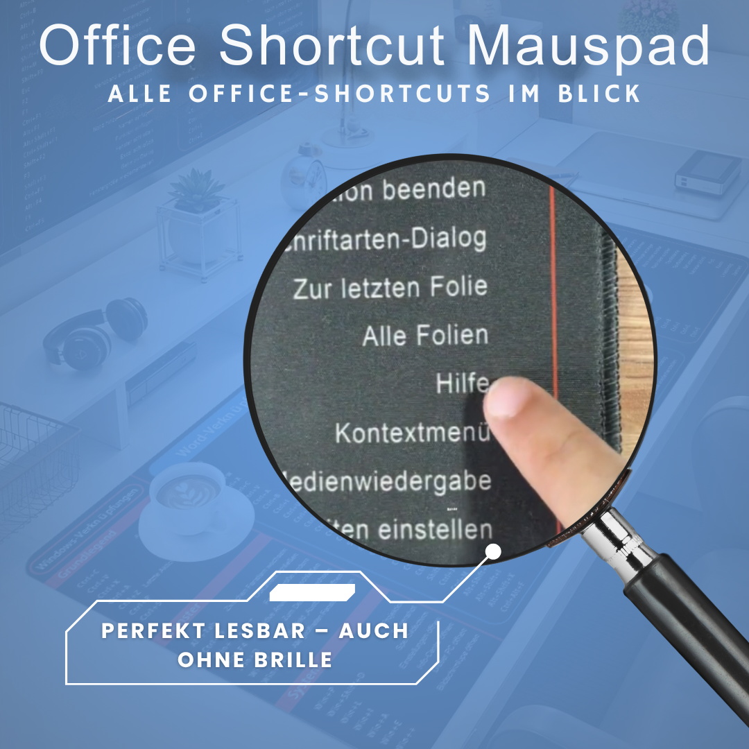 Mauspad Office Shortcut
