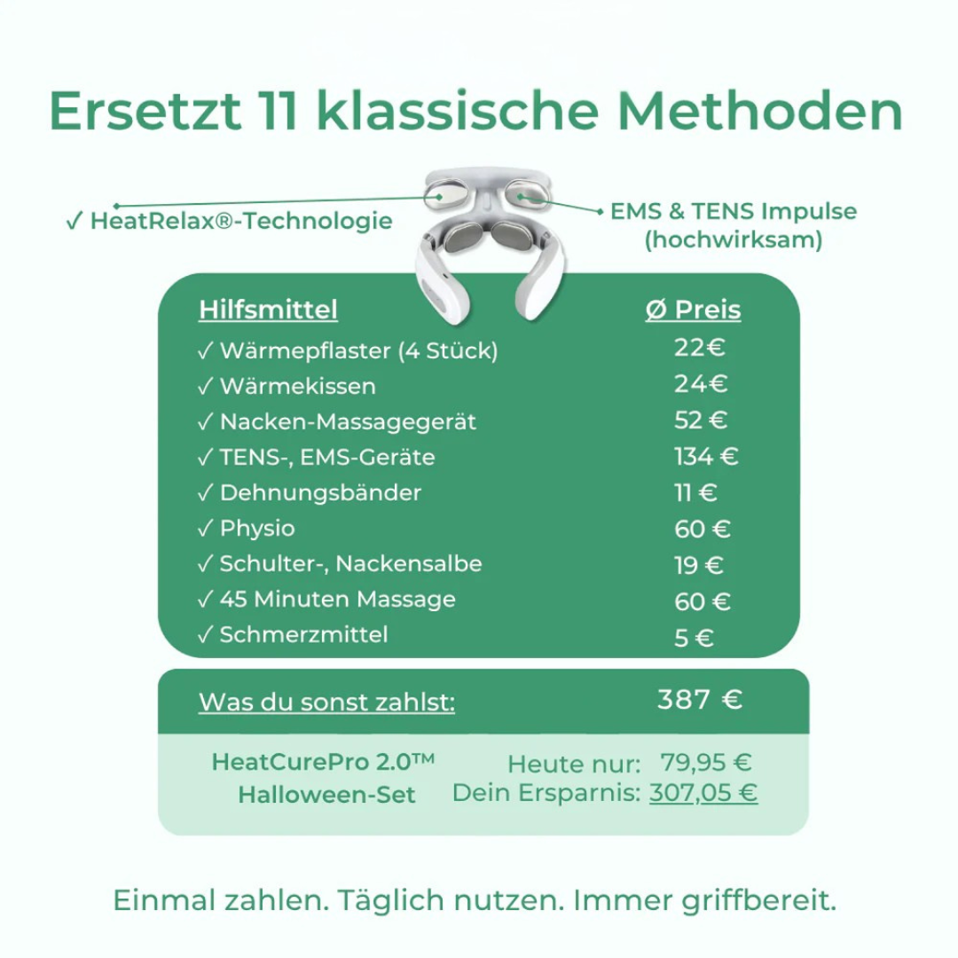 Schmerzlinderndes Gerät für Nacken und Schultern