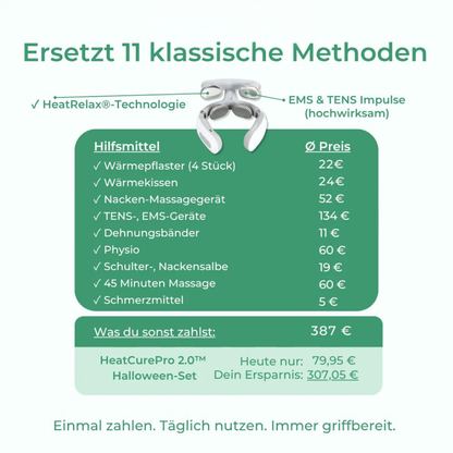 Schmerzlinderndes Gerät für Nacken und Schultern