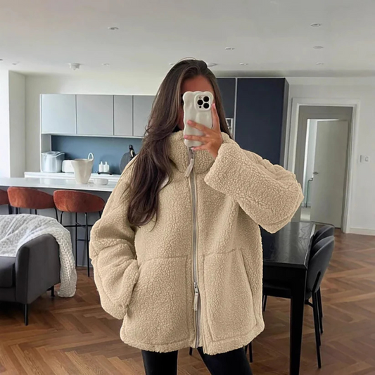 Weicher Teddy-Mantel Damen