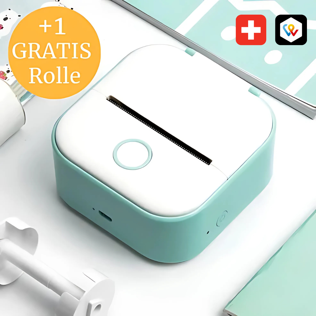 Tragbarer Mini-Thermodrucker für Notizen und Etiketten