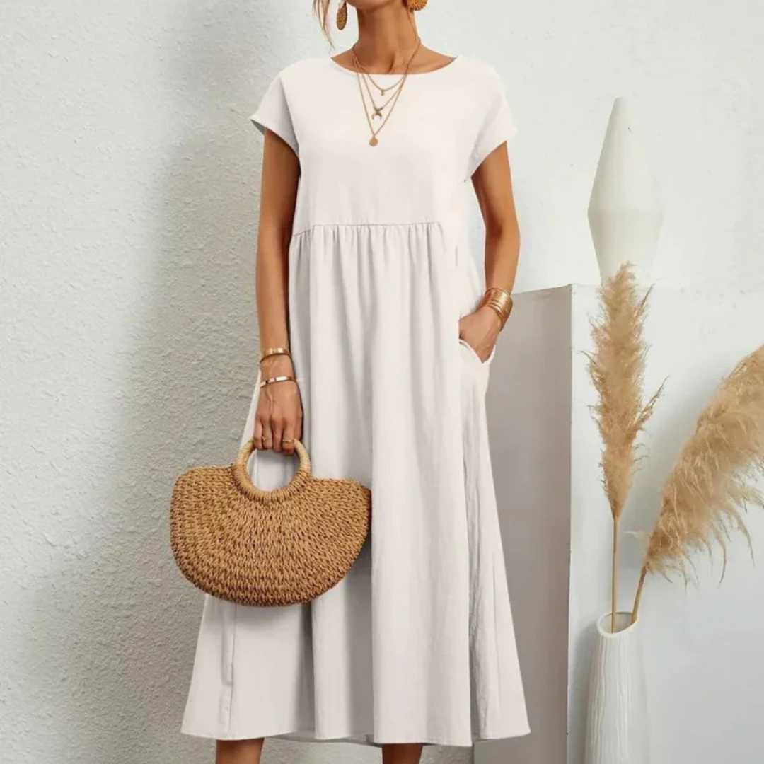 Fließendes Kleid aus Baumwolle