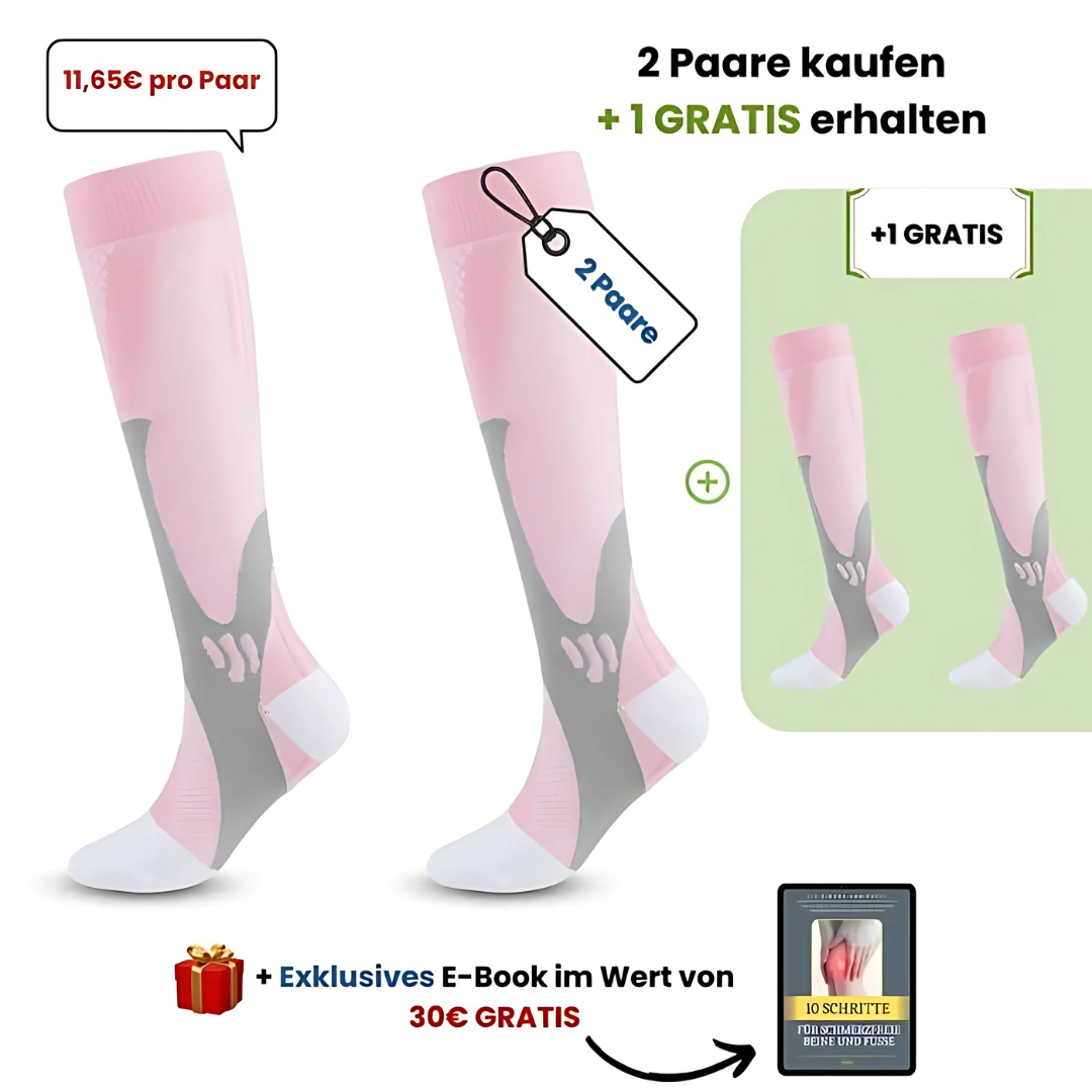 Kompressionssocken mit 3-Zonen-Stütze
