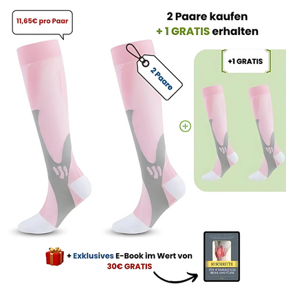 Kompressionssocken mit 3-Zonen-Stütze