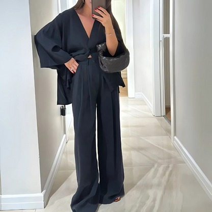 Casual V-Neck Set