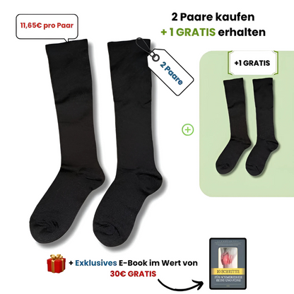 Kompressionssocken mit 3-Zonen-Stütze