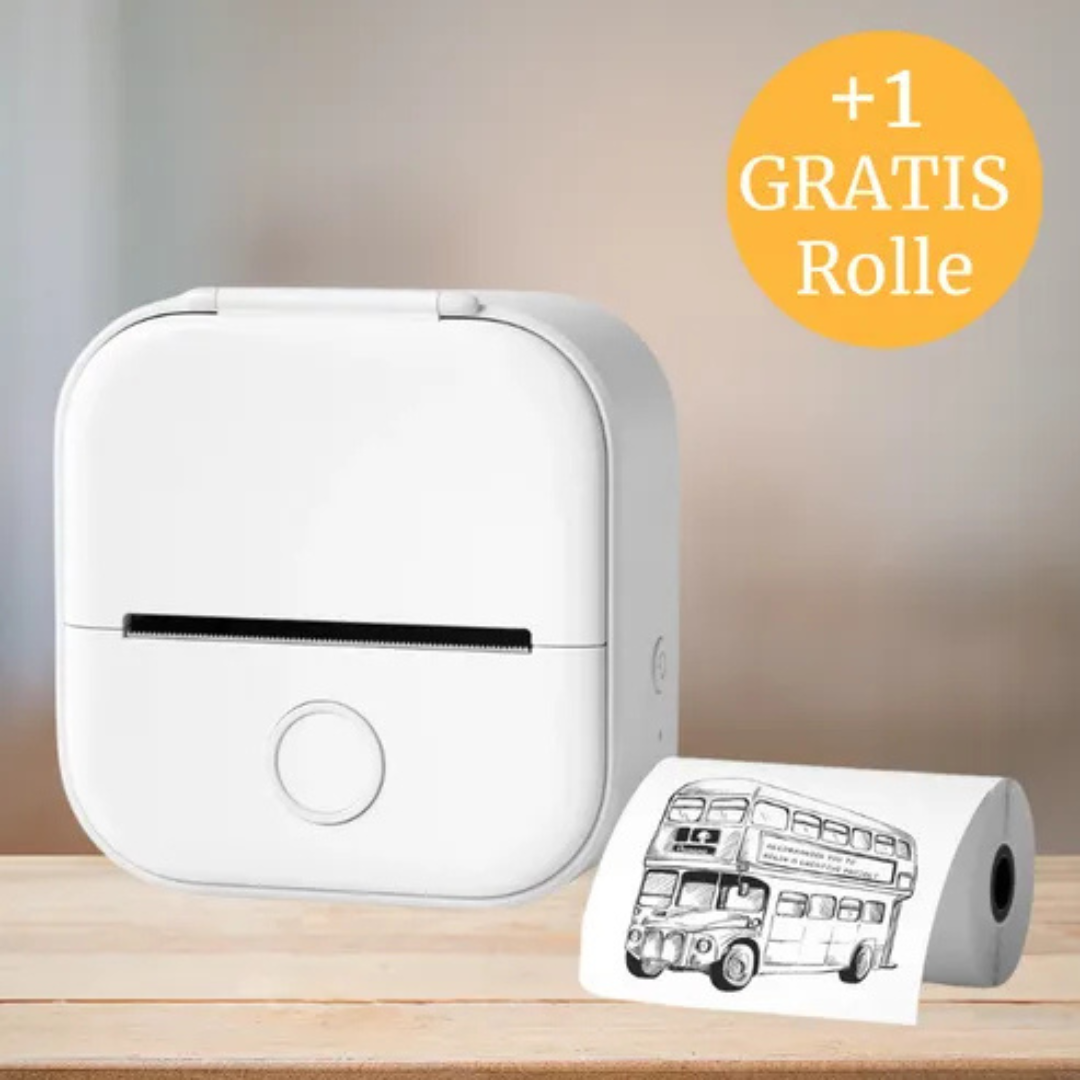 Tragbarer Mini-Thermodrucker für Notizen und Etiketten