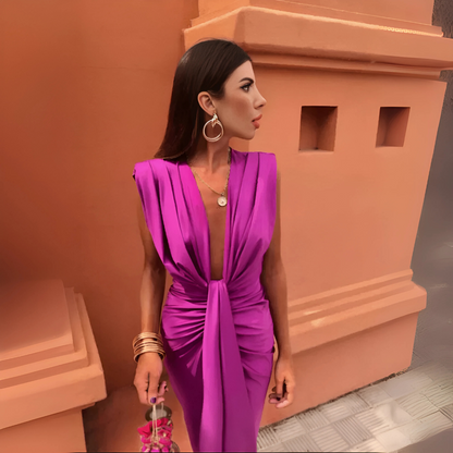 Elegantes Drapiertes Kleid