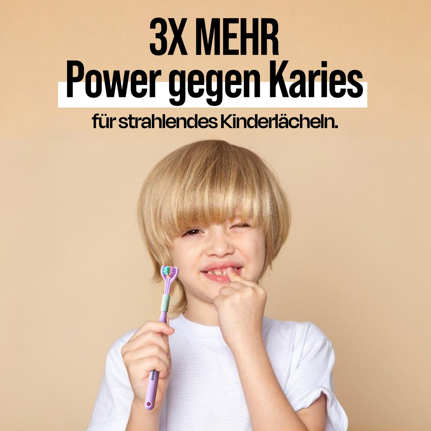 (4 Stück) TripleBrush für Kinder 1-14 Jahre