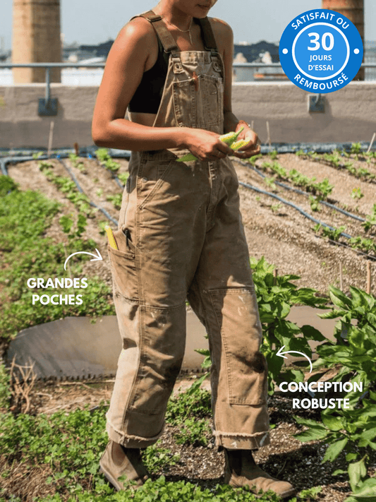 Unisex-Latzhose für die Gartenarbeit aus Leinen