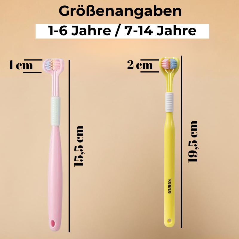 (4 Stück) TripleBrush für Kinder 1-14 Jahre