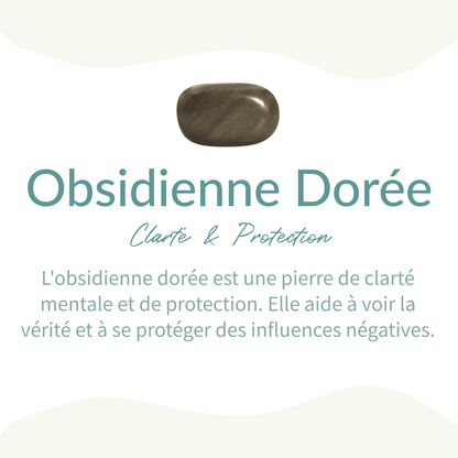 Anhänger "Sphäre" aus vergoldetem Obsidian