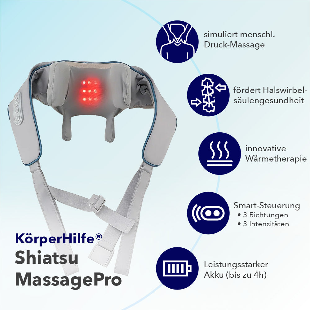 KörperHilfe® Shiatsu MassagePro - Intelligentes Thermo-Massagegerät