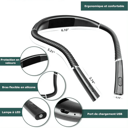 Flexible Nacken-Leseleuchte - Wiederaufladbar