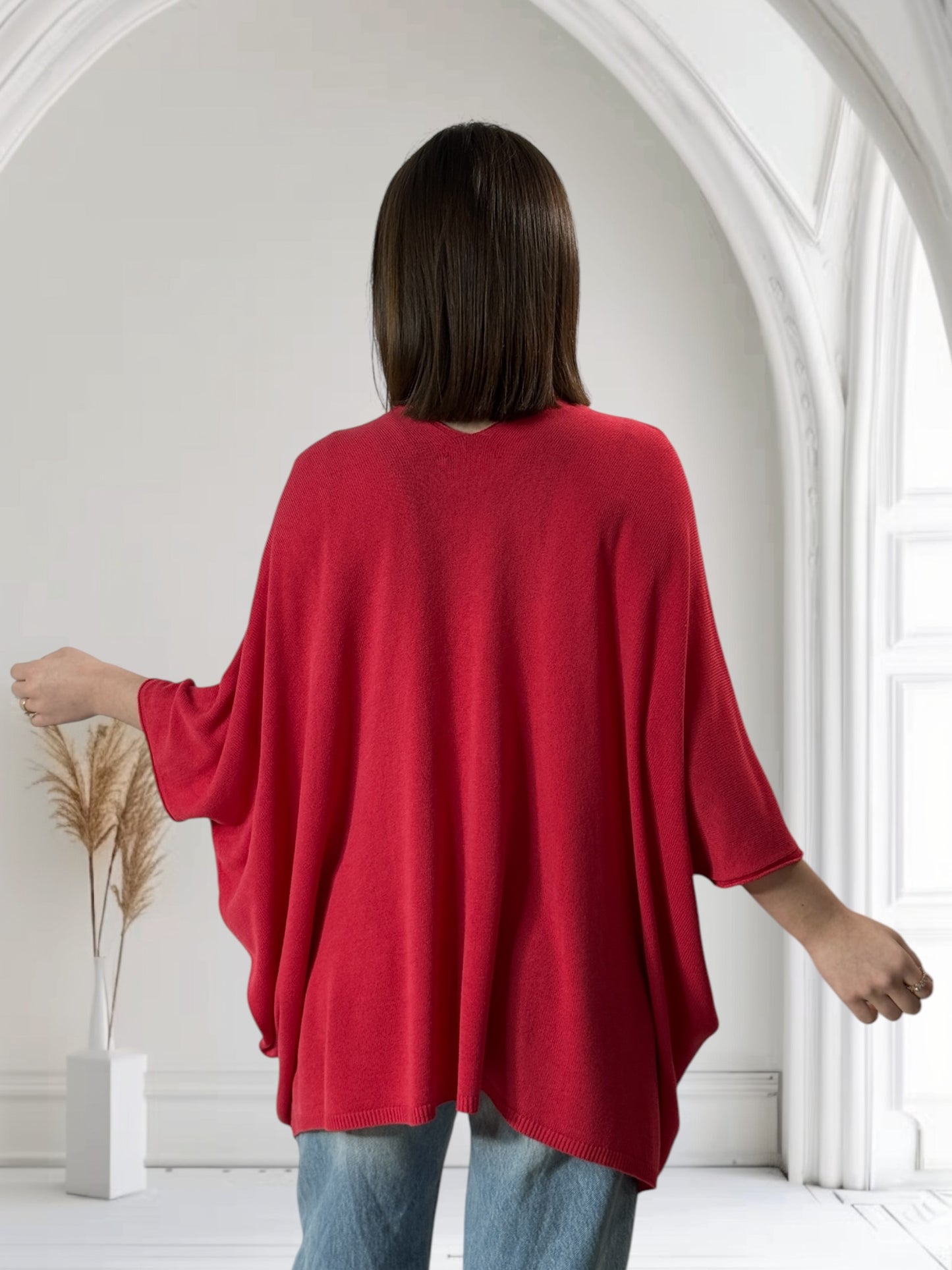 MERINGUE - PULLOVER AUS FLIESSENDER MASCHENWARE BIS GRÖSSE 56/58