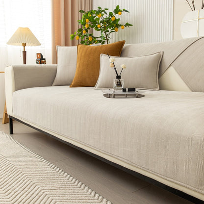 Luxuriöser Sofaschutz aus Herringbone-Chenille