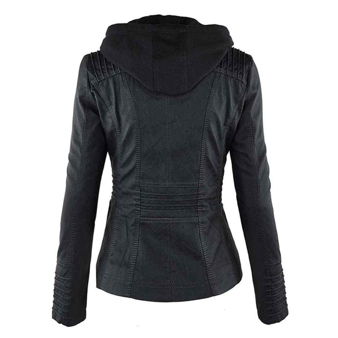 Robuste und elegante Lederjacke