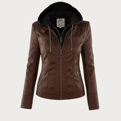 Robuste und elegante Lederjacke