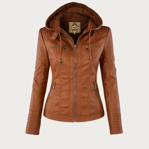 Robuste und elegante Lederjacke