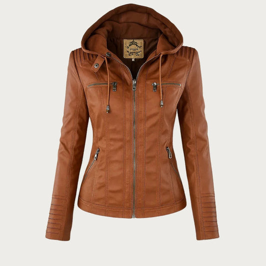 Robuste und elegante Lederjacke