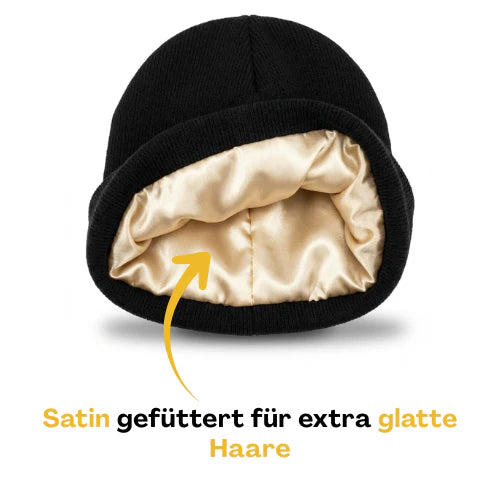 Haube mit Satin-Futter für seidiges Haar und gegen Frizz