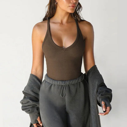 Damen-Rückenfreies Racerback-Tanktop