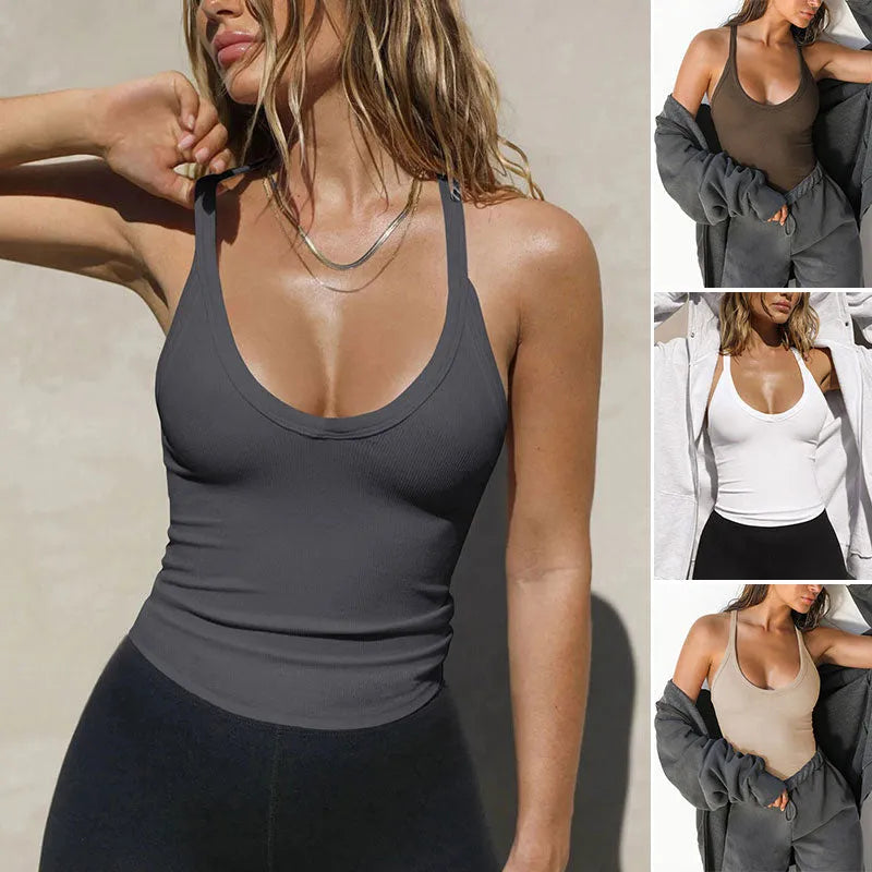 Damen-Rückenfreies Racerback-Tanktop
