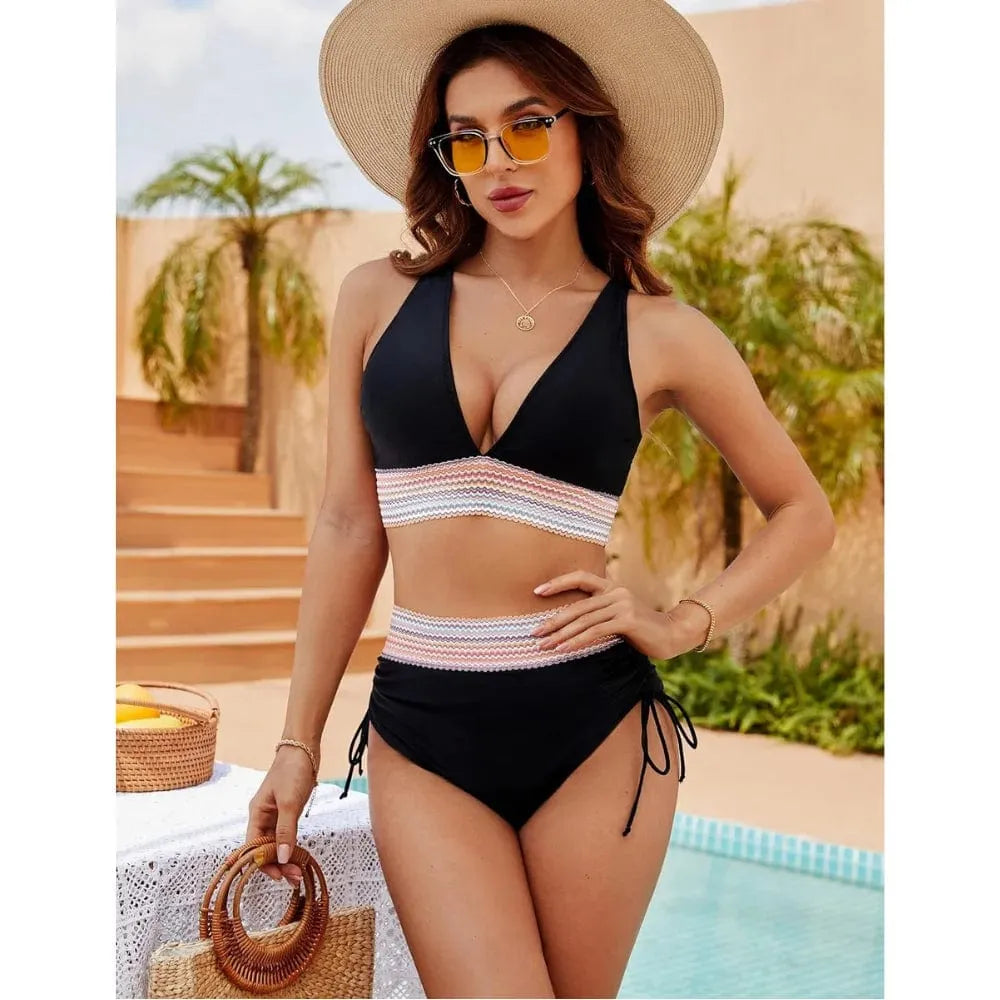 Figurformender Bikini mit hoher Taille für Frauen