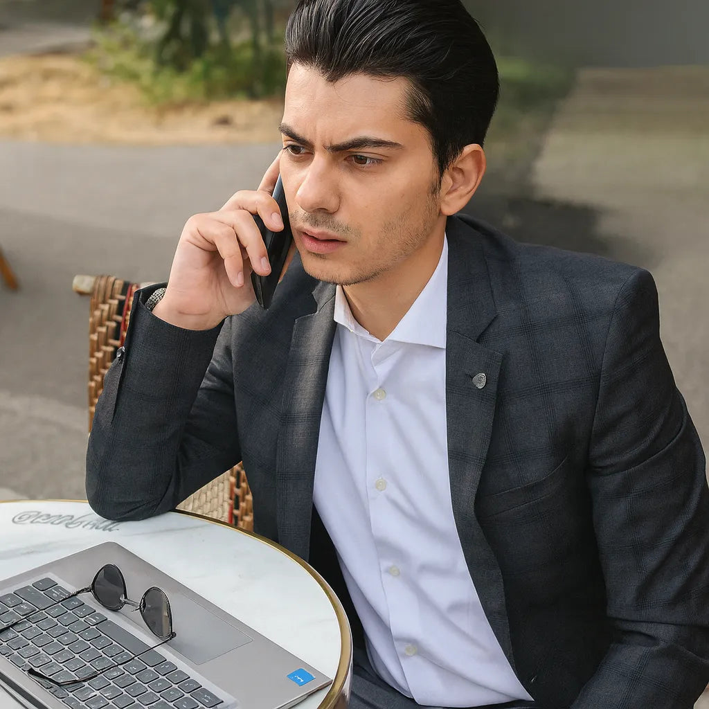 Slim-Fit-Hemd für Männer mit italienischem Kragen