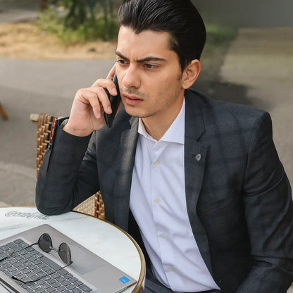 Slim-Fit-Hemd für Männer mit italienischem Kragen