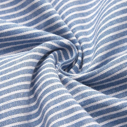 Gestreiftes Midikleid aus Baumwolle