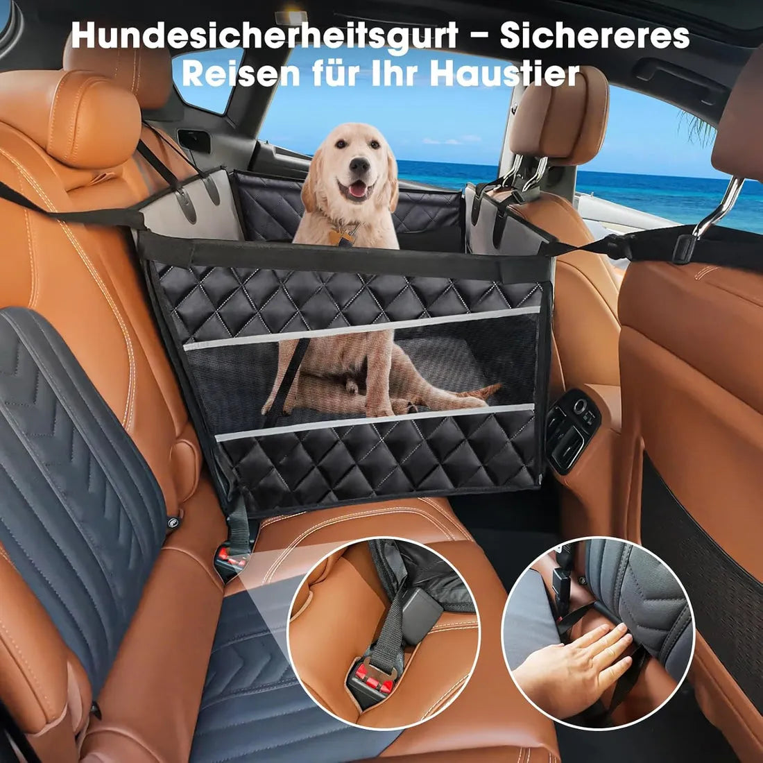 Autositz-Erweiterung mit Hartboden für Hunde