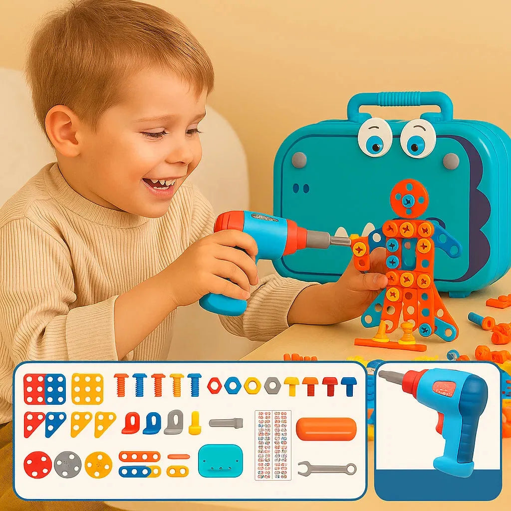 Kinder Werkzeugkoffer im Dino-Design