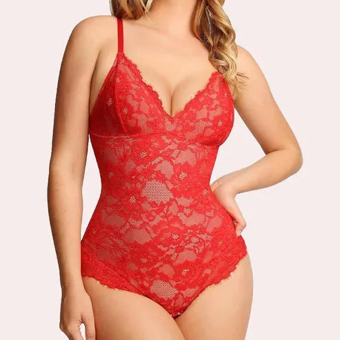 Figurformender Spitzen-Body für Damen