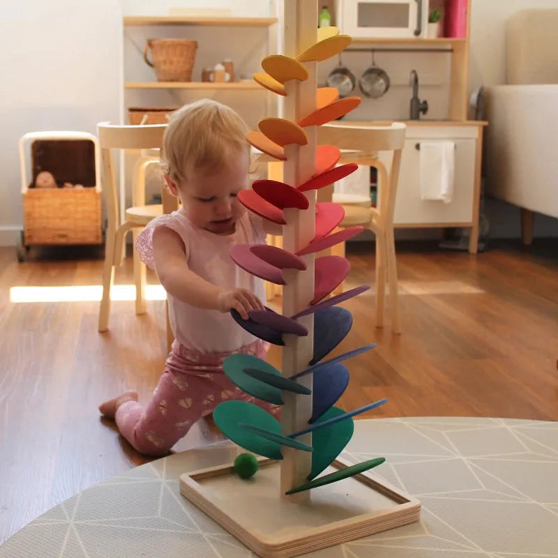 Musikalischer Baum aus Holz Regenbogen